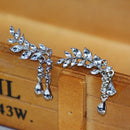 Women's Angel Wings Stud Earrings Rhinestone Inlaid Alloy Ear Jewelry Party Earring Gothic Feather Brincos Fashion