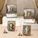 Building Block Toys World Famous Oil Painting Mona Lisa Home Hanging Painting Decorations DIY Children's Toys for Friends Gifts