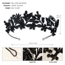 New Black Diablo Halloween Crystal Tiara Witch Headband Hair Accessories Fashion Party Jewelry Crown For Women