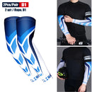 1Pair Sports Cooling Cycling Arm Sleeves Anti-UV Protection Elastic Arm Cover for Driving Running Basketball Football Golf