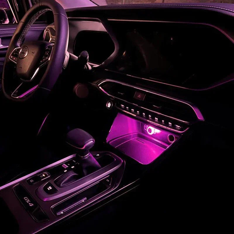 Portable Car USB Ambient Light Mini LED Decorative Atmosphere Lamps for Auto Interior Environment Light Computer Light Plug Play