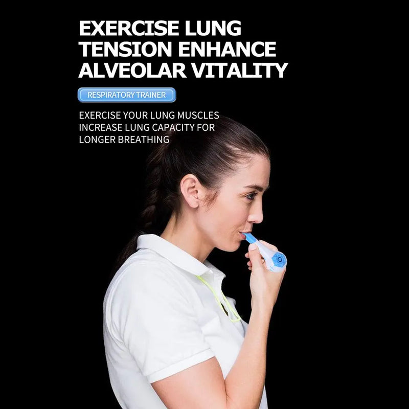 Breathing Trainer Upgraded Ver with Independent Adjustable Resistance Levels for both Inhalation and Exhalation Improved, Two Mo