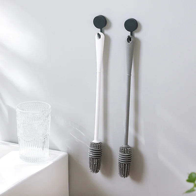 Washing Cup Brush Long Handle Silicone Household No Dead Angle Special Cleaning Brush Milk Bottle Cup Brush