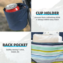 Tisetrail Portable Beach Chair For Adults Low Back Sling Chair With Cup Holder Folding Mesh Sand Chair Lightweight Lawn Chair Fo