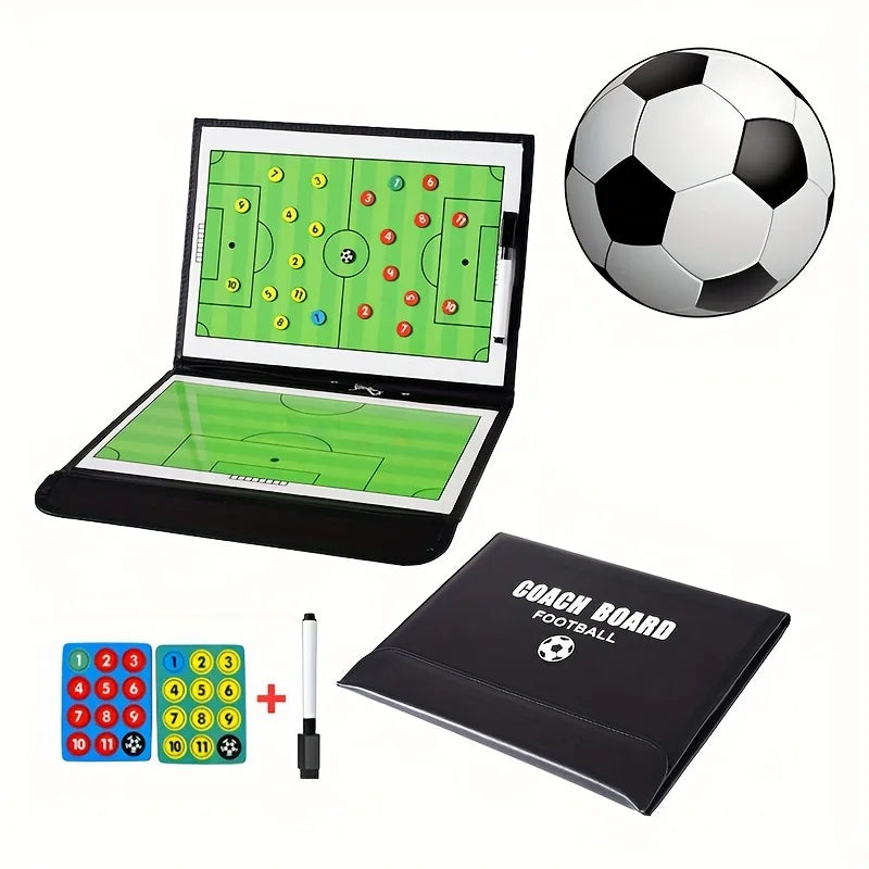 Foldable Magnetic Football Basketball Training Board, Soccer Coaching Clipboard For Match Training, Soccer Accessories