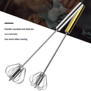 Semi Automatic Mixer Whisk Egg Beater Stainless Steel Manual Hand Mixer Self-Turning Cream Utensils Kitchen Mixer Egg Tools