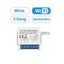 AVATTO Tuya WiFi 1/2/3/4 Gang Mini Smart Switch DIY Light Switches Module 2-Way Control Works With Smart Alexa Alice Google Home