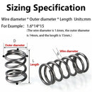 2 Stück 4,0 mm Federstahl-Druckfeder, Außendurchmesser: 25 mm-60 mm, Länge: 20 mm-100 mm, Ersatzteil für Industriemaschinen, anpassbar