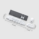 Cloud Keyboard Wrist Rest Soft Leather Memory Foam Wrist Support Cushion for Easy Typing Pain Relief Ergonomic Anti-Slip