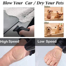 2800W Dog Blow Dryer Adjustable Speed Temperature Control with 3 Nozzles, Extendable Hose for Pet Hair Grooming, Vehicle Dryer