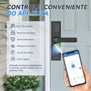 Intelar X1 Tuya Wifi Biometrisches Fingerabdruck-Griffschloss Smart Türschloss Fernentriegelung Schlüsselloser Zugang Elektronisches Digital-Türschloss