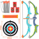 SucceBuy Kids Bow and Arrow Set LED Light Up Archery Toys Set with 10/20 Suction Cup Arrows Target & Quiverfor Kids Ages 4-12
