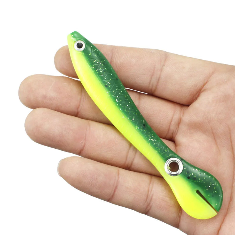 5/10pcs Silicone Soft Bait 7cm 6g Wobbler for Bass/Pike Crankbaits Fishing Artificial Swimbait Moving Bait For Fishing Tackle