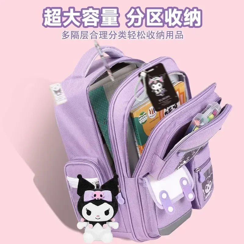 Kuromi Mochilas Aestethic children and girls spine protection bag Cinnamoroll night reflective large-capacity backpack