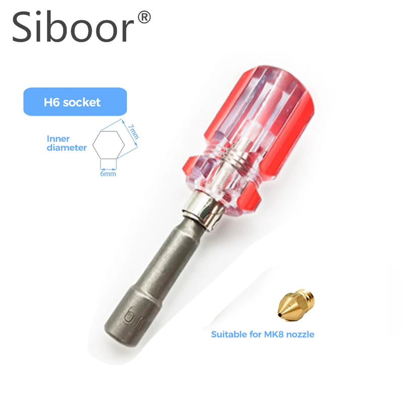 Nozzle Disassembly Tool Sleeve Screw D Hexagonal Wrench Stamping 3D Printer Common Tool Kits Tweezers 3D Printer Parts Hand Tool