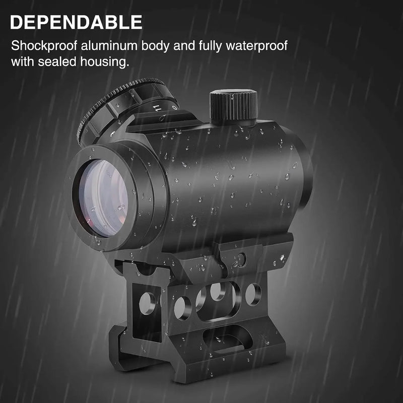 2MOA Red Dot Sight 1x20mm Reflex Sight Waterproof & Shockproof & Fog-Proof Red Dot Scope with 1 inch Riser Mount