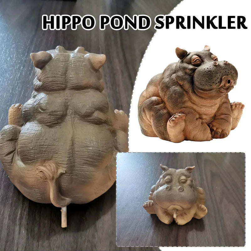 New Hippo Decor Pond Spitter Statue Hippo Garden Supplies Outdoor Animal Sprinkler Yard Patio Home Decoration House Sculptures