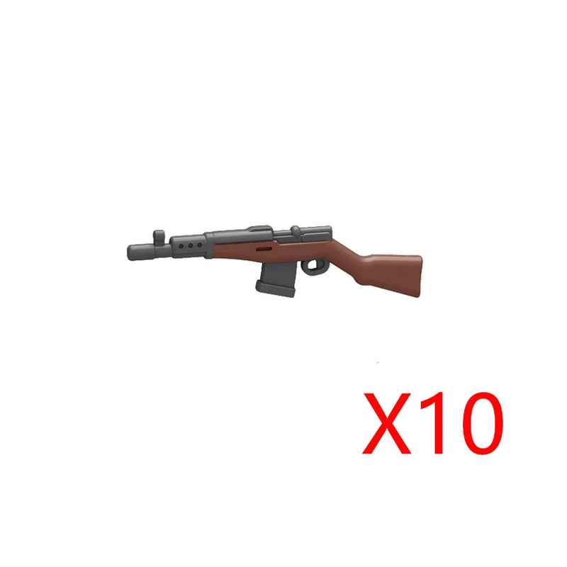 WWII Military Building Blocks Accessories Soldier Figures Weapons Box Rifle Submachine Gun AKM Shield Mini Brick Toy K003 Gift