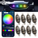 RGB Car Front Grille Lighting APP Control 12V Led Grid Grill Light for Modify Off-road Vehicles Jeep SUV Decorative Signal Lamp