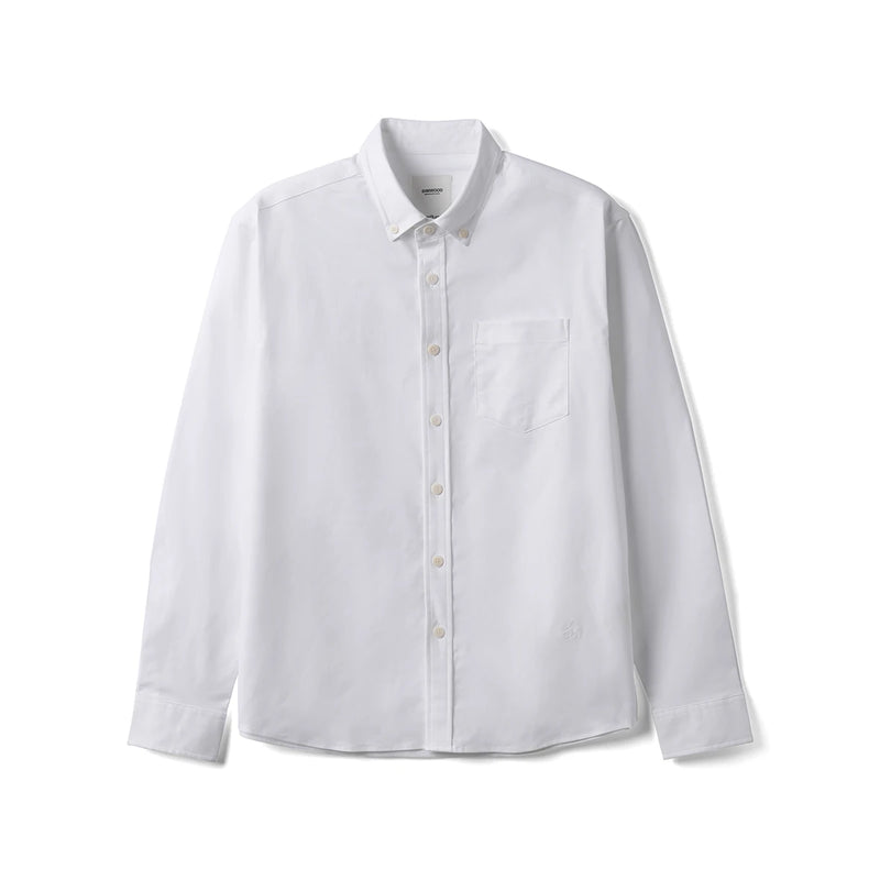 SIMWOOD 2025 Autumn New Regular Fit Smart Casual Shirts Men Basic Solid Color 180gsm Oxford Fabric Shirts