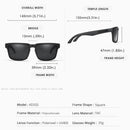 KDEAM Brand Hot Selling Square Polarized Men Sunglasses Brief And Fashion Design Leisure Women Shades Fishing Driving Glasses