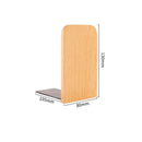 1pc Walnut Wood Bookends L-shaped Desk Organizer Desktop Book Holder School Stationery Office Accessories Nature Wood Book Stand
