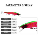 1 Stück Angelköder 11.5cm/14g Minnow Crankbait Wobbler 3D Augen Barsch Künstlicher Köder Hecht Karpfenköder Schwimmköder Angelzubehör Pesca