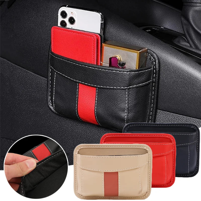 Pu Leather Car Storage Bag Multifunctional Small bags Car Interior Organizer for Phone Key Card Small Stuff Storage