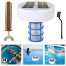 Chlorine-Free Sun Shock & Water Purifier 85% Less Chlorine Solar Copper Pool Ionizer Auto Switch RGB Night Light Up To 35000 Gal