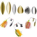 18Pcs Spinner Blades Fishing Lure Colorado Spinner Blades for DIY Spinnerbaits Walleye Rig Trout Salmon Bass Fishing
