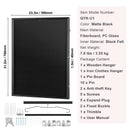 SucceBuy Jersey Display / Sports Card Display Frame Case, Large Lockable Sport Shadow Box, 98% UV Protection PC Glass & Hangers