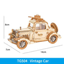 Robotime Rolife Vintage Car Model 3D Wooden Puzzle Toys for Chilidren Kids Adult TG504