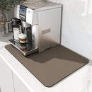 Coffee Machine Mat Rubber Backing Water-Absorbent Dish Drying Pad Kitchen Worktop Drainage Mat Home Decor
