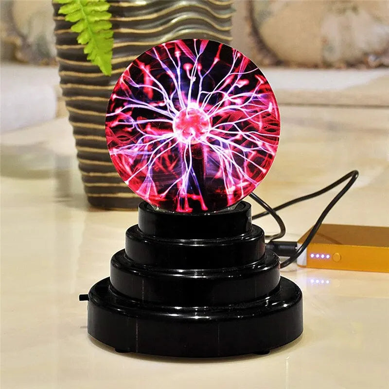 3 Inch Magic Plasma Ball Lamp Touch Sensitive Atmosphere Night Light Novelty Lamp Kids Birthday Christmas Gift