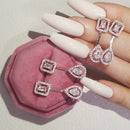 2026 Rosa Silber Farbe Zirkon Ohrstecker Für Frauen Ohrringe Mädchen Party Geschenk 1 Dollar Artikel Gothic kostenloser Versand y2k Schmuck Z7