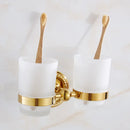 Gold Bath hardware Set Bathroom Accessories Shelf Soap Dish Toilet Paper Holder Soap Dispenser Robe Hook ELM53G