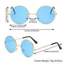 Fashion Disco Runde Farben Sonnenbrillen Hippie Damen Herren Kreis Brille Retro Metall Sonnenbrille UV400 Schutz Brillen Unisex