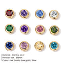 eManco Stainless Steel Charm Rhinestone Necklace Pendant Fashion 12 Colors Birthstone For Jewelry Making Women DIY Accessories