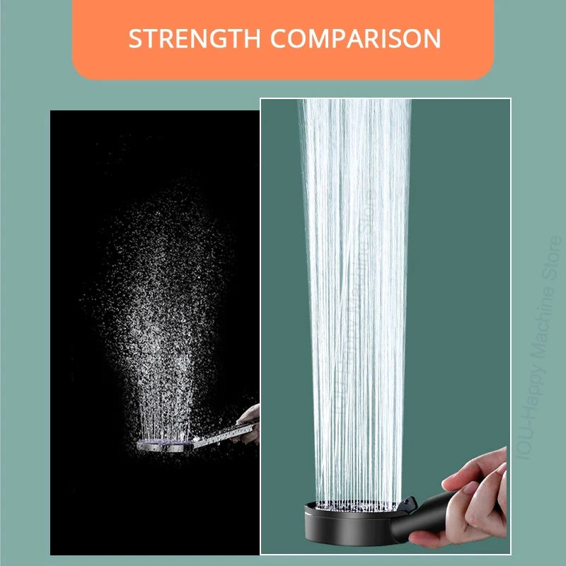 High Pressure Shower Head 5 Mode Adjustable Shower Multifunction Large Water Spray Nozzle Massage Shower Bathroom Accessories