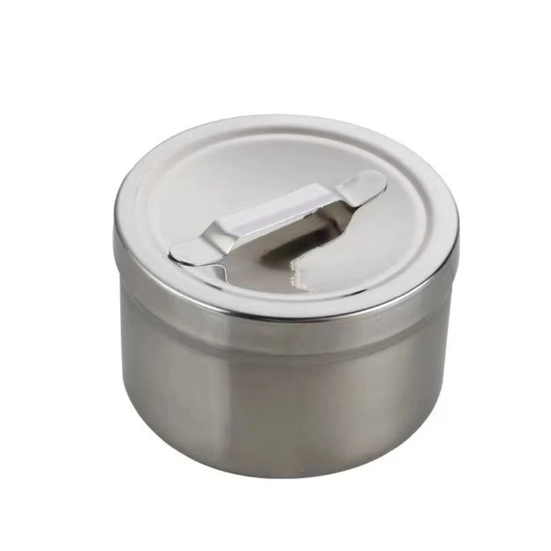 1 Piece Medical Alcohol Round Box 304 Stainless Steel Cotton Can Barrel Laboratory Instruments And Tools Storage Tank With Cover