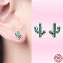 Bamoer Cute Romantic Fairy Elevs Exquisite Stud Earrings for Women Genuine 925 Sterling Silver Rainbow Ear Studs Luxury Jewelry