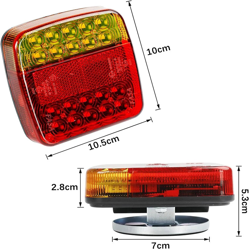 Yuanjoy 12V Wireless Magnetic Trailer Tail Lights LED Universal Signal Warning Brake Light For Lorry Caravans Bus Campers