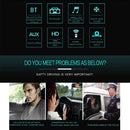 Podofo 1Din MP5 Player Mirrorlink Multimedia Player Bluetooth FM USB EQ 4Core 7 ''Retractable Screen Touch Screen Car Radio