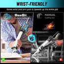 Seesii Electric Caulking Gun 10oz Cordless Caulking Gun w/ LED Light Labor Saving AA Battery Power Caulk Gun for Filling Sealing