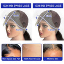 40 Inch Bone Straight Human Hair Wig 13x4 13x6 HD Transparent Lace Wigs Brazilian Full Lace Frontal Wig For Women 300% Density