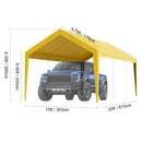SucceBuy Carport Replacement Canopy Cover Garage Top Tent Shelter Tarp Heavy-Duty Waterproof & UV Protected with Ball Bungees