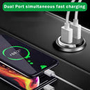 200W Dual-Port Mini USB Auto-Ladegerät Super Fast Charging Zigarettenanzünder 12-24V Aluminiumlegierung Telefon-Ladeadapter