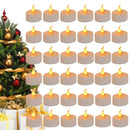 Flameless Flickering LED Tea Lights with Timer 6 Hours On & 18 Hours Off in 24Hours Cycle Automatically LED Votive Candles Light