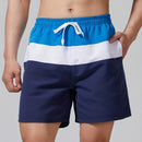 Trendy Color Block Pattern 3d Print Men Women Swim Trunks Quick Dry Drawstring Beach Shorts Men's Pants Swimwear Beach Short