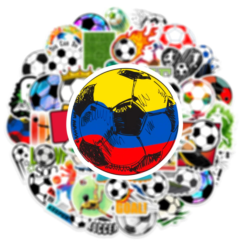 10/25/50pcs Graffiti Soccer Football Stickers for DIY Scrapbooking Phone Laptop Guitar Travel Luggage Car Skateboard Helmet